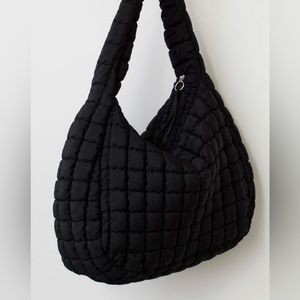 NWT Freepeople Black quilted carry all